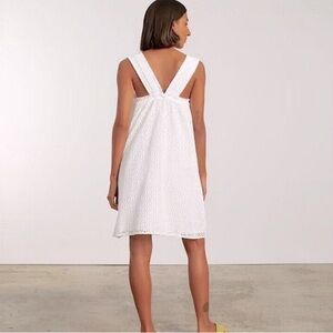 NWT Everlane Eyelet Dress White Large Lined
